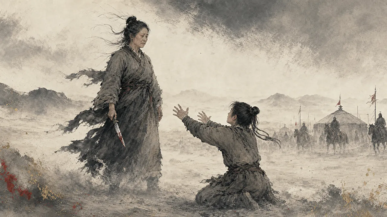 李萍大漠自刎，郭靖跪地悲呼