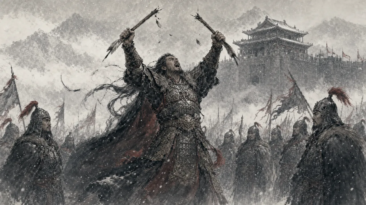 萧峰雁门关外折箭仰天长啸，悲壮无比
