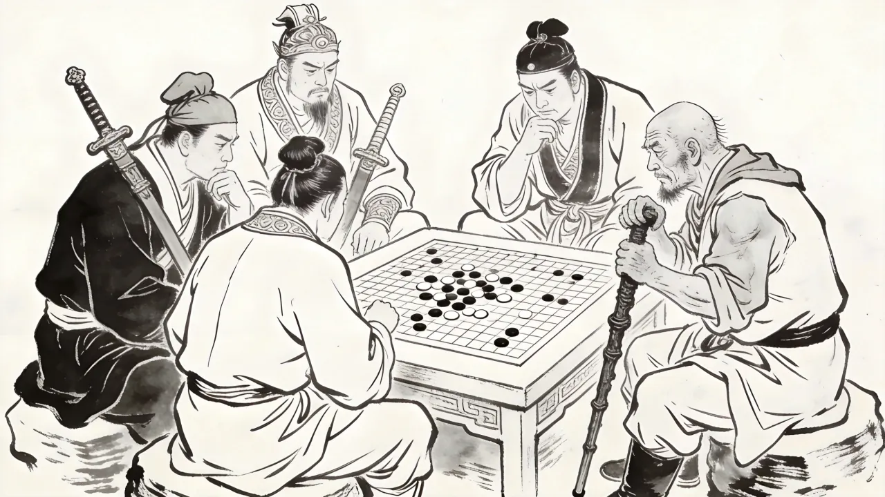 珍珑棋局前,段延庆、慕容复等高手冥思苦想而不得其解