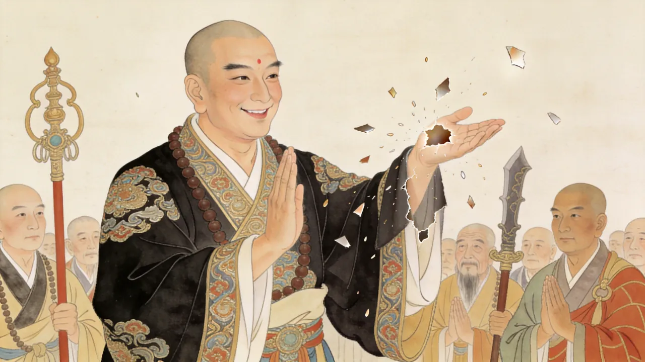鸠摩智天龙寺三指扬威,温颜微笑间神功已运