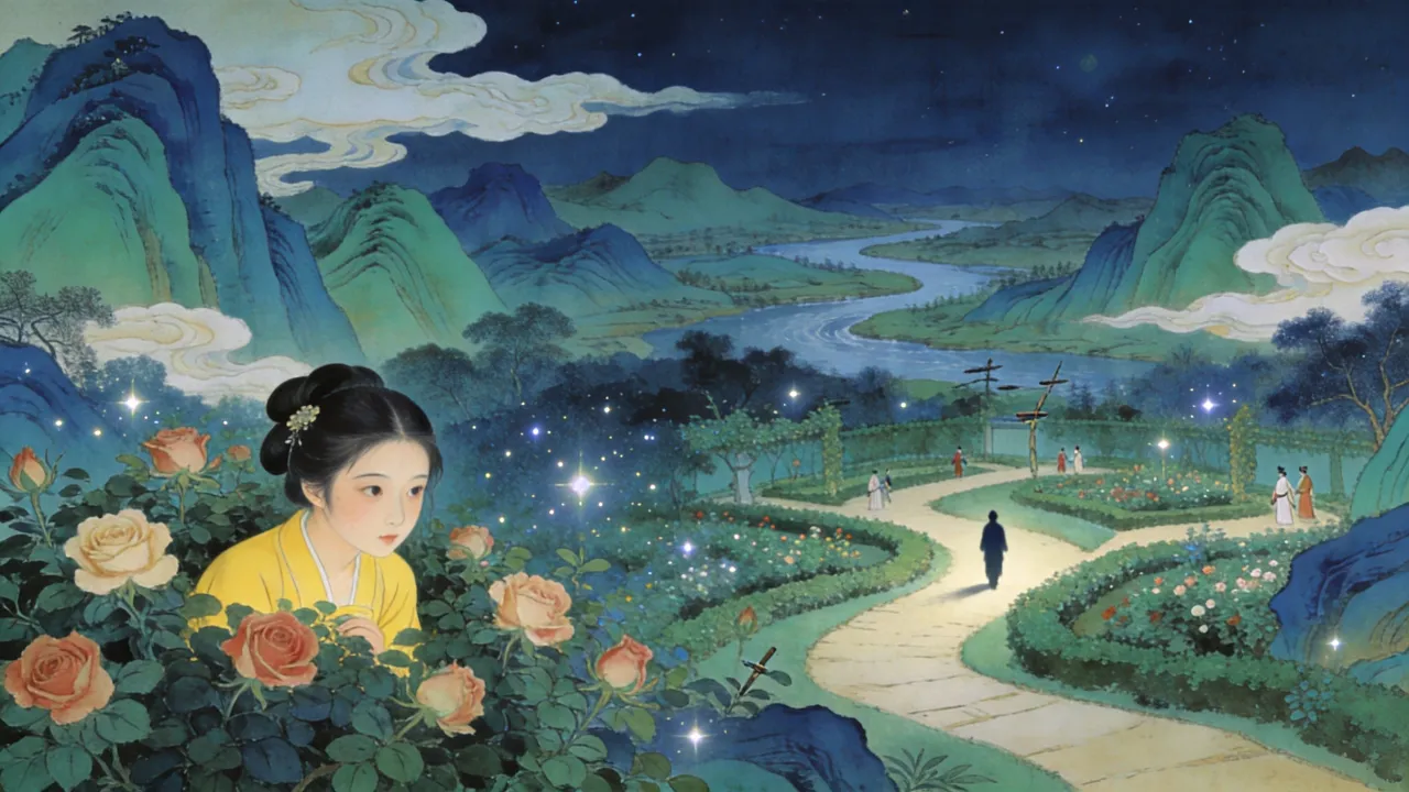 黄蓉夜行花丛间,一眼看破庄园布置