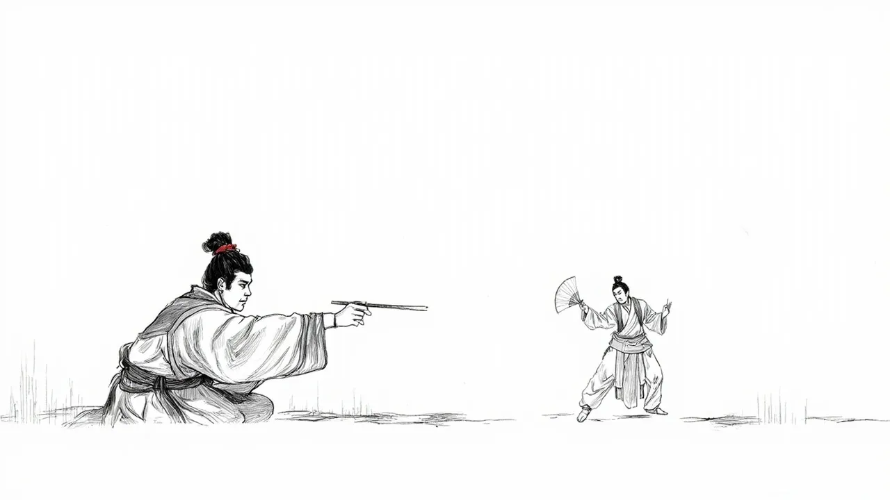 朱子柳提笔迎战霍都